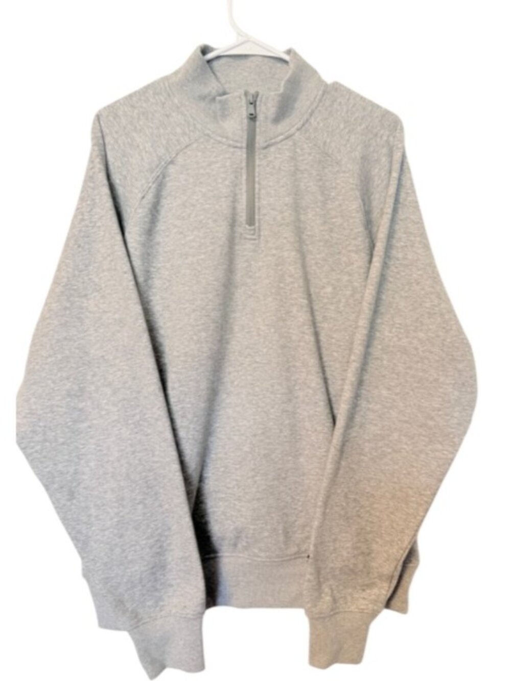 Fabletics Gray The Go-To Quarter Zip Sweatshirt Men’s Size XL Athleisure Gymcore